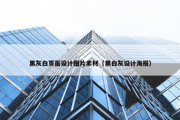 黑灰白页面设计图片素材（黑白灰设计海报）