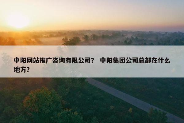 中阳网站推广咨询有限公司？ 中阳集团公司总部在什么地方？