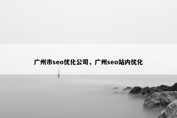 广州市seo优化公司，广州seo站内优化