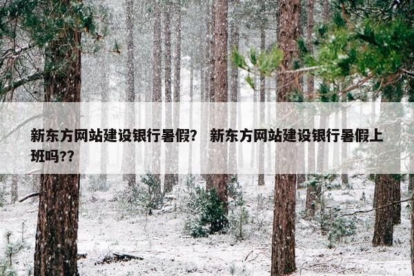 新东方网站建设银行暑假？ 新东方网站建设银行暑假上班吗?？
