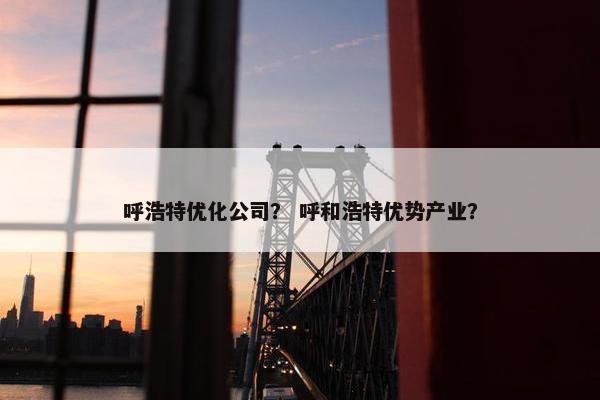 呼浩特优化公司？ 呼和浩特优势产业？