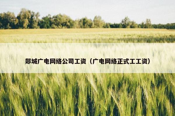 郯城广电网络公司工资（广电网络正式工工资）