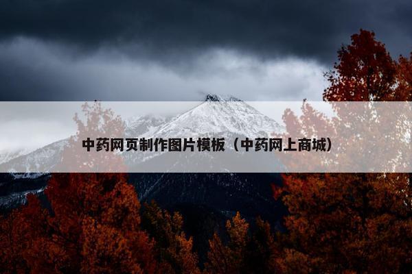 中药网页制作图片模板（中药网上商城）