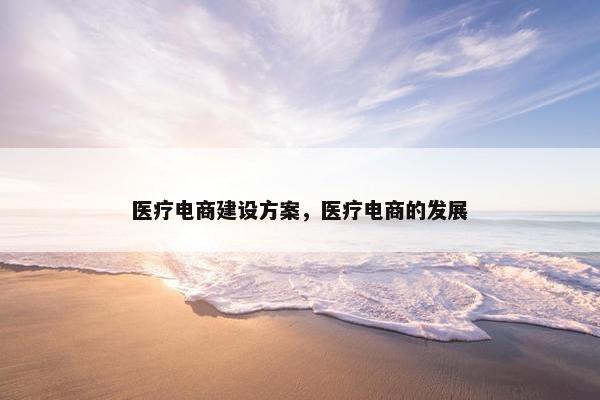 医疗电商建设方案，医疗电商的发展