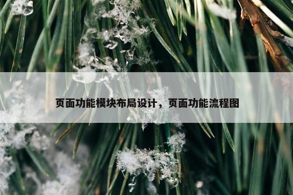 页面功能模块布局设计，页面功能流程图