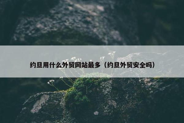 约旦用什么外贸网站最多（约旦外贸安全吗）