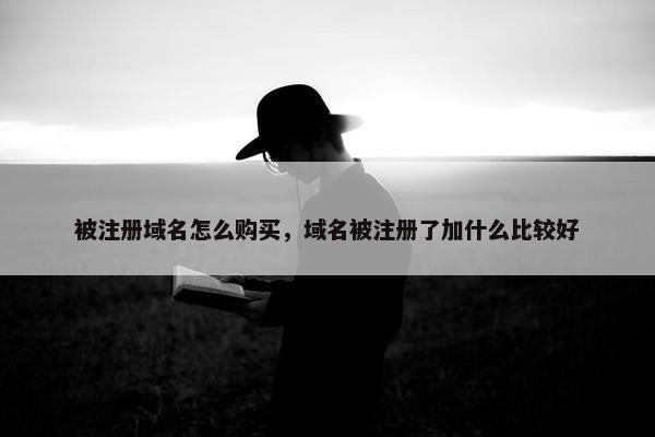 被注册域名怎么购买，域名被注册了加什么比较好