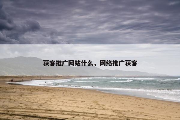 获客推广网站什么，网络推广获客