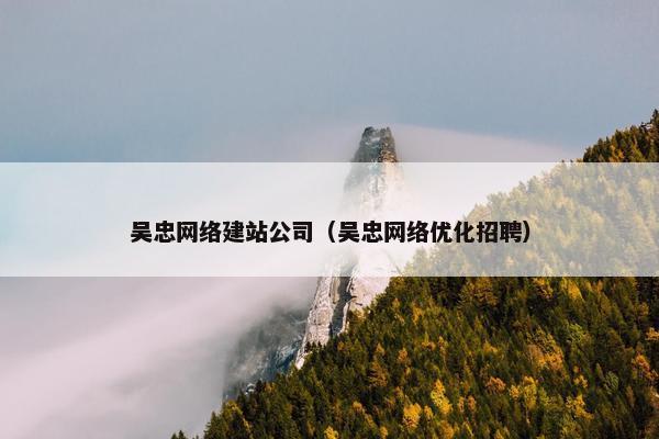 吴忠网络建站公司（吴忠网络优化招聘）