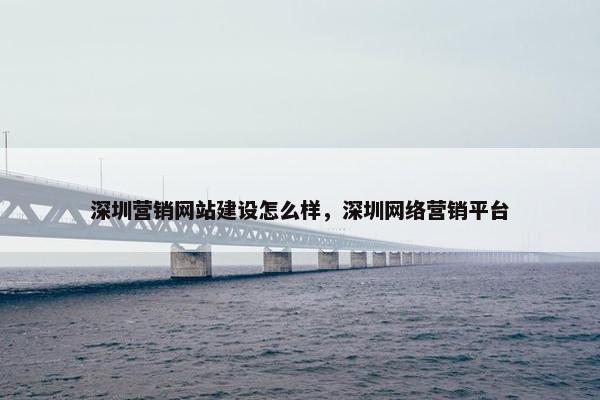 深圳营销网站建设怎么样，深圳网络营销平台