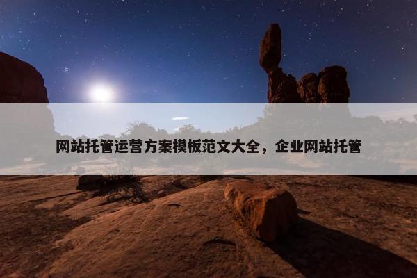 网站托管运营方案模板范文大全，企业网站托管