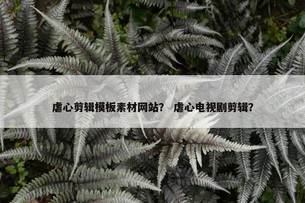 虐心剪辑模板素材网站？ 虐心电视剧剪辑？