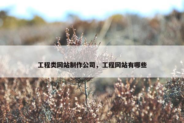 工程类网站制作公司，工程网站有哪些
