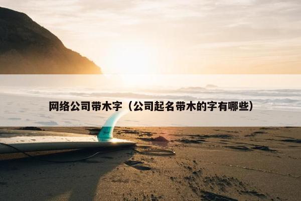 网络公司带木字（公司起名带木的字有哪些）