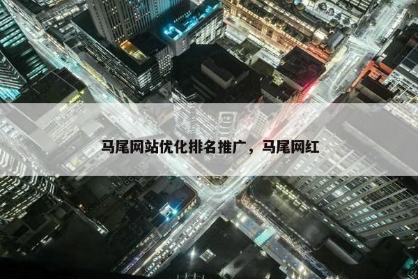马尾网站优化排名推广，马尾网红