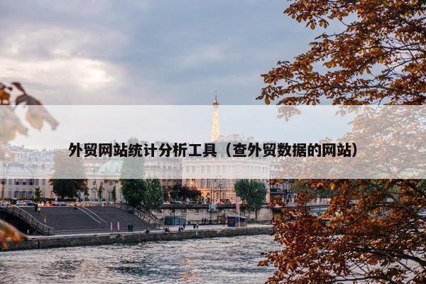 外贸网站统计分析工具（查外贸数据的网站）